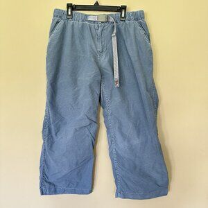 Gramicci Belted Relaxed Cropped Women M Pants Climbing Hiking VTG 90s USA Blue